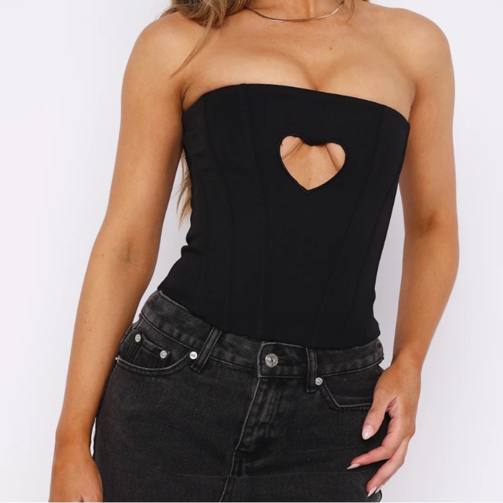 White fox heart corset